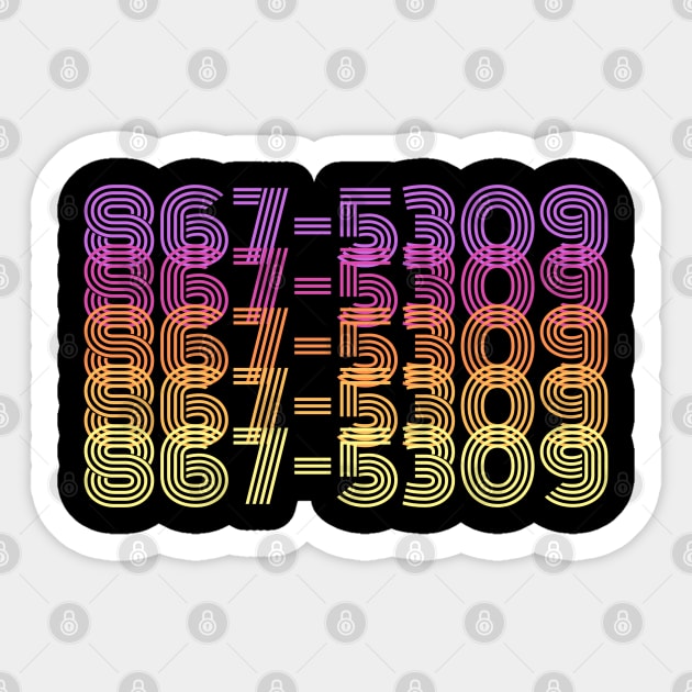 80s - 867-5309 - 80s Music Sticker by Design By Leo